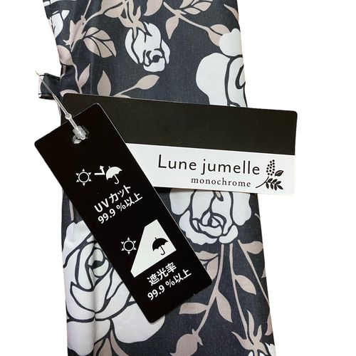 晴雨兼用折り畳み傘 黒 バラ 薔薇 ローズ花柄 日傘 雨傘 UV 傘・日傘