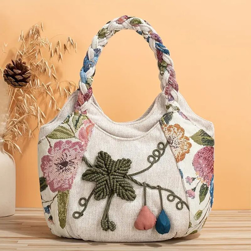美品　インデンヤ花柄トートバッグ　袋付き 印傳屋 - 極美品 印傳屋 フロニティ トートバッグ 花柄 和装