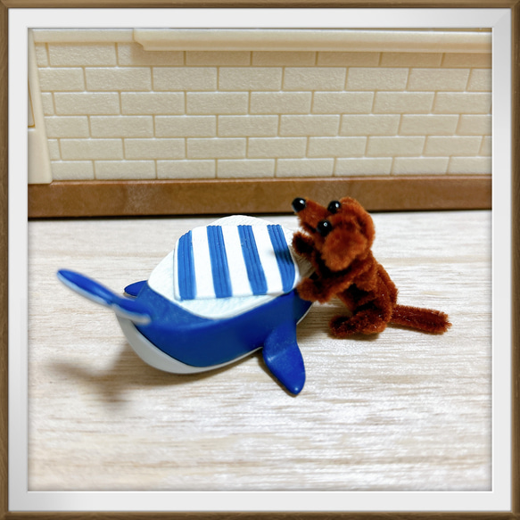 モールアート ②ダックス レッド（ハンドメイド／極小サイズ） その他