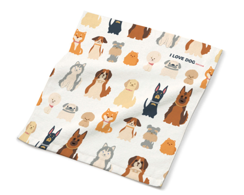 【完売】かわいい♪  犬いっぱい柄　ハンカチ 8be90b24efb9465433ad194f172aee