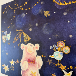 アートキャンバスパネル・アオイロノヨル 4枚目の画像