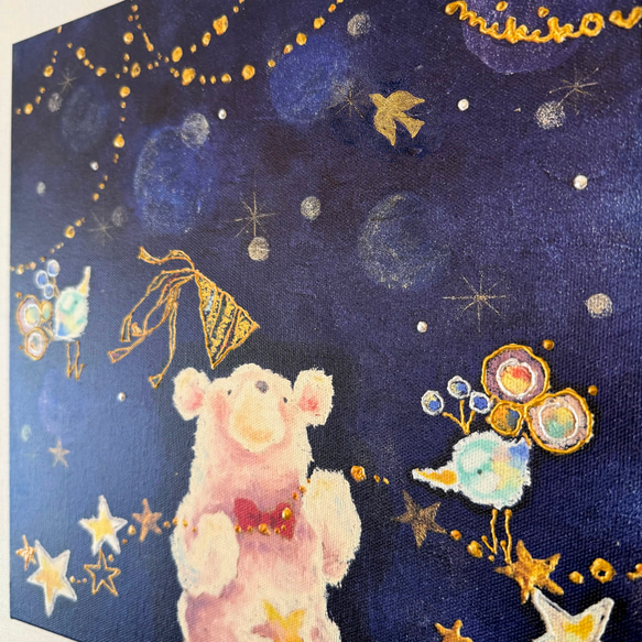 アートキャンバスパネル・アオイロノヨル 4枚目の画像