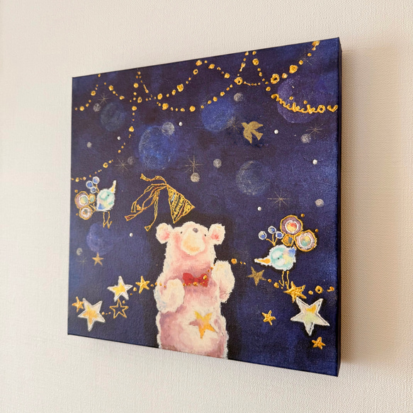 アートキャンバスパネル・アオイロノヨル 2枚目の画像