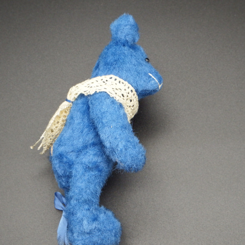 テディベア】ロイヤルブルーのミニチュアベア【290】 ぬいぐるみ