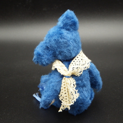 テディベア】ロイヤルブルーのミニチュアベア【290】 ぬいぐるみ