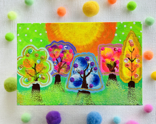 『花の木』F 6キャンバス　アクリル絵の具 花の木』F 6キャンバス アクリル絵の具 花の木』F 6キャンバス