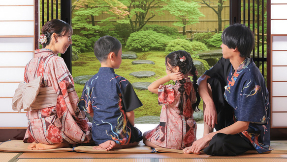 九谷焼作家が描く文様 ユニセックス甚平　上下２点セット 鳳凰【KUTANI×KIMONO】 7枚目の画像