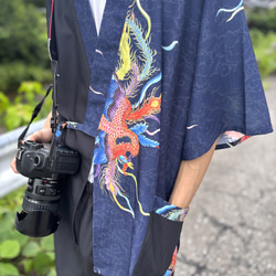 九谷焼作家が描く文様 ユニセックス甚平　上下２点セット 鳳凰【KUTANI×KIMONO】 11枚目の画像