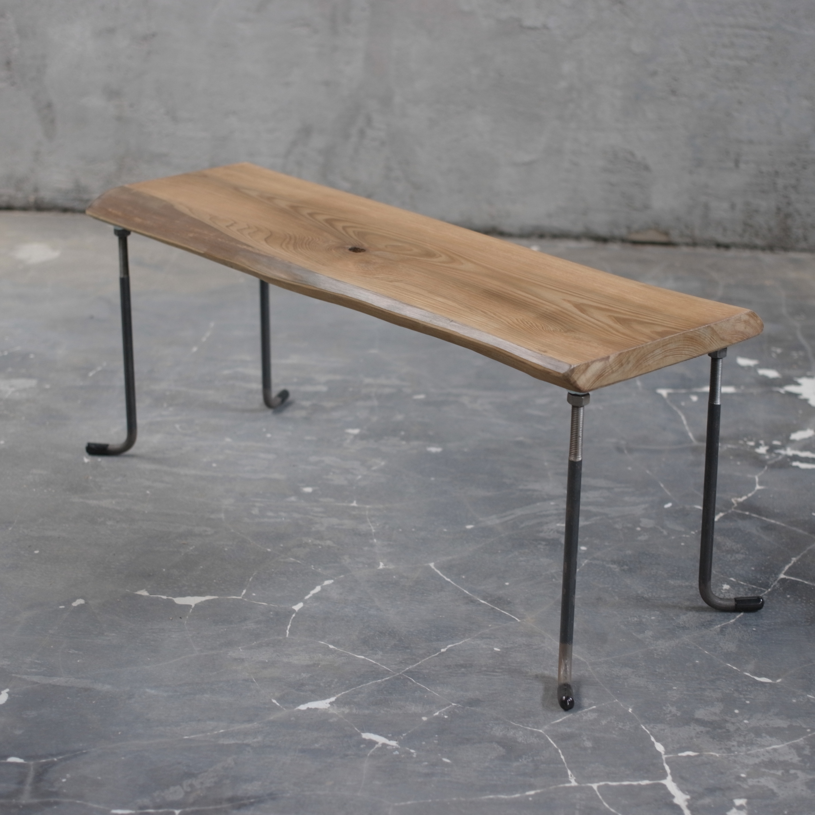 【現品販売】wood iron table 34*80*28 アイアン ローテーブル 机 鉄脚 一枚板 tab12