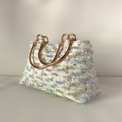 Miros Jewelry tweed 【The Best Gorgeous】ハンドバッグ　尾州高級ツイード 1枚目の画像