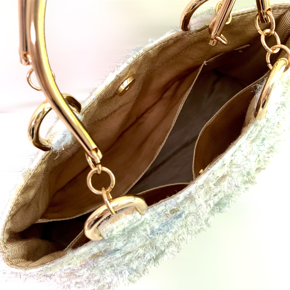 Miros Jewelry tweed 【The Best Gorgeous】ハンドバッグ　尾州高級ツイード 9枚目の画像