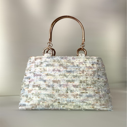 Miros Jewelry tweed 【The Best Gorgeous】ハンドバッグ　尾州高級ツイード 2枚目の画像