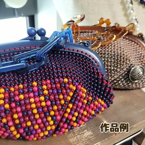 4mm手染めアクリルビーズMIX《和浅葱》30g ビーズ チェーンのNEO BEADS