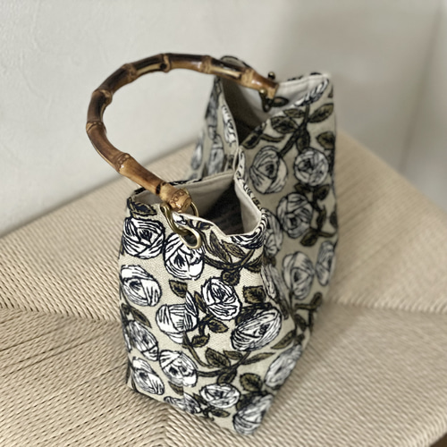 ⚮̈ミナペルホネン rosy バンブーバッグ ワンハンドルバッグ