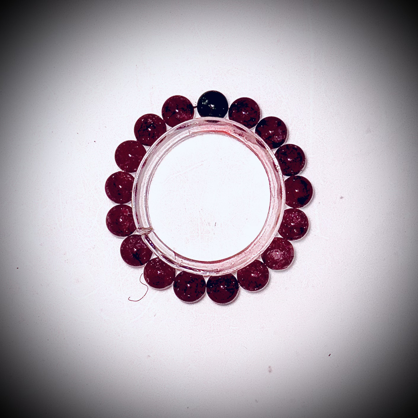 L-52 自然石のブレスレット& ステンドグラスのイルミネーション皿