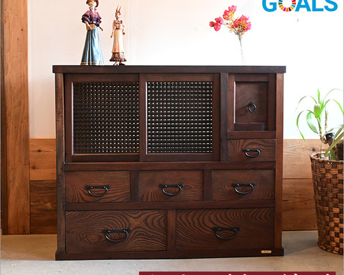 アンティーク 和箪笥 けやき 欅 3段 チェスト カウンター キャビネット アンティーク 和箪笥 けやき 欅 3段 チェスト カウンター キャビネット