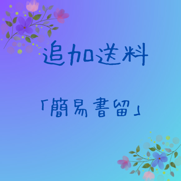 追加送料　簡易書留 1枚目の画像