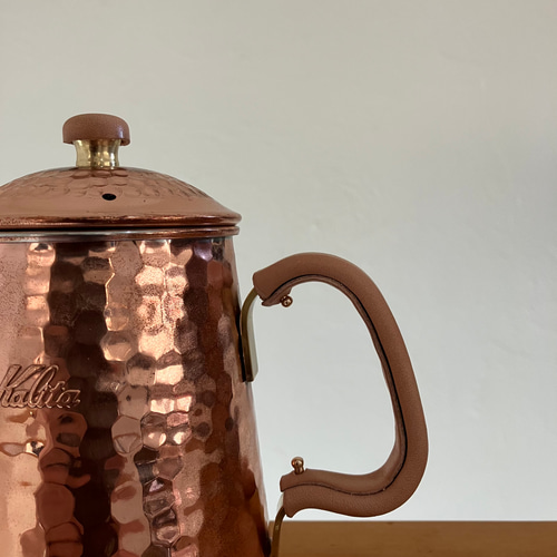 Kalita（カリタ）コーヒーポット 銅 600ml(Cuケトル600)専用 レザー