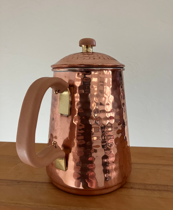 Kalita（カリタ）コーヒーポット 銅 600ml(Cuケトル600)専用 レザー