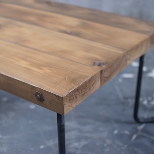 SALE【現品販売】アイアン ローテーブル 机 鉄脚 鉄 テーブル tab35 SALE【現品販売】wood iron table 35*96*51 アイアン ローテーブル 机