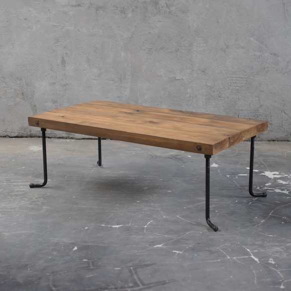 SALE【現品販売】wood iron table 35*96*51 アイアン ローテーブル 机
