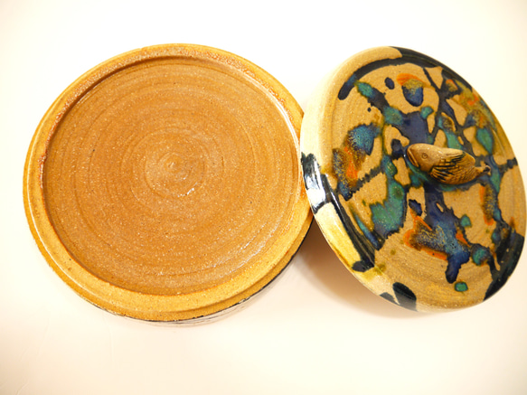 〈一点もの〉菓子器（蓋物）・魚つまみ 6枚目の画像