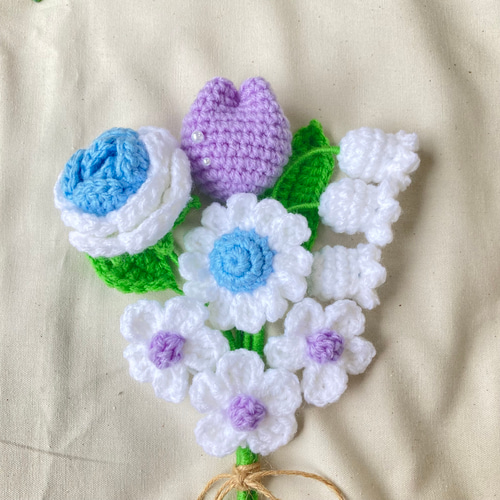 【専用】　みるのさら様用花束　かぎ針編みの青系花束 専用】 みるのさら様用花束 かぎ針編みの青系花束 714pPfMVSLL
