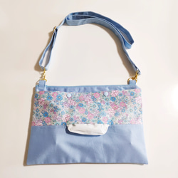 【数量限定】リバティ　花柄　ショルダーティッシケース サコッシュバッグ　保育士 数量限定】リバティ 花柄 ショルダーティッシケース サコッシュバッグ