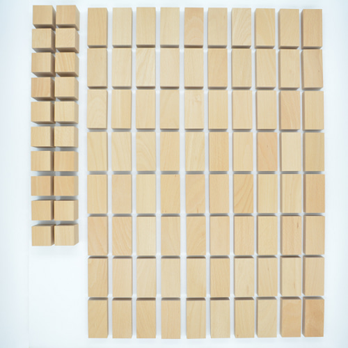 小さな大工さん 直方体80個 立方体20個の積み木セット madeinJapan 無