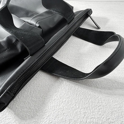 KURO/【PUL】 オンもオフも◎大容量プルアップ　ヘルメットバッグ　エコレザー(BT241217) 7枚目の画像