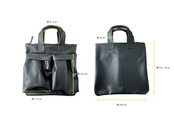 KURO/【PUL】 オンもオフも◎大容量プルアップ　ヘルメットバッグ　エコレザー(BT241217) 3枚目の画像
