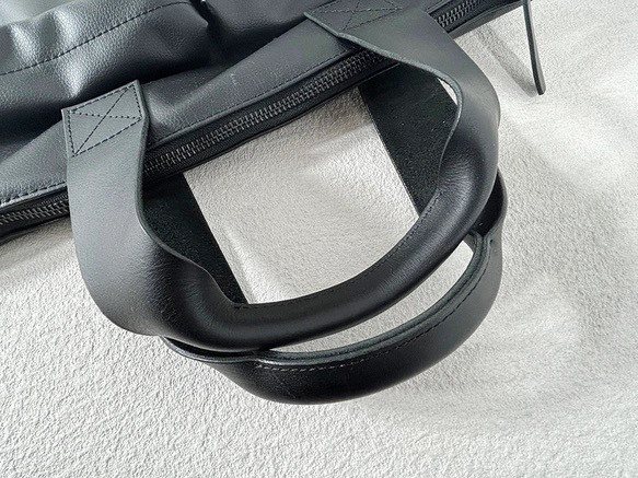 KURO/【PUL】 オンもオフも◎大容量プルアップ　ヘルメットバッグ　エコレザー(BT241217) 10枚目の画像