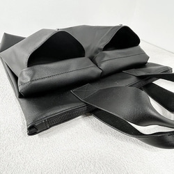 KURO/【PUL】 オンもオフも◎大容量プルアップ　ヘルメットバッグ　エコレザー(BT241217) 9枚目の画像