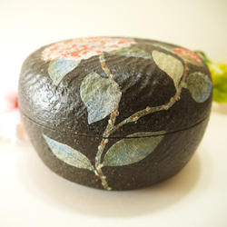 〈一点もの〉菓子器（蓋物）・花の景色 5枚目の画像