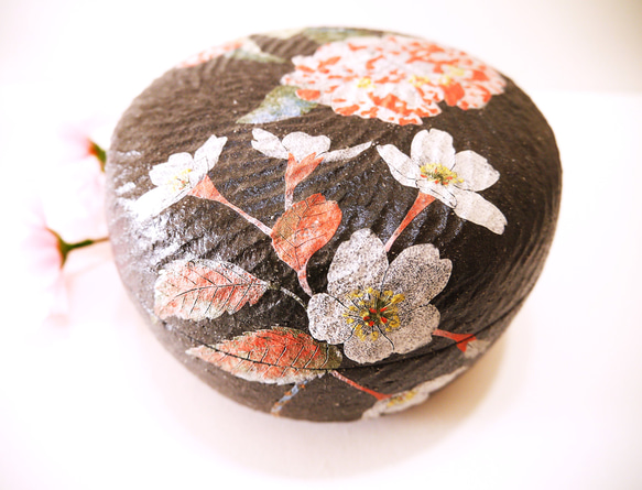 〈一点もの〉菓子器（蓋物）・花の景色 8枚目の画像