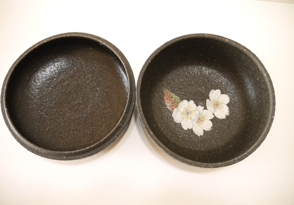〈一点もの〉菓子器（蓋物）・花の景色 10枚目の画像