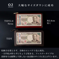 コードバン 小さい長財布 TIDY2.0 Nexa メンズ 長財布 l字ファスナー 日本製 大容量 JAW043 12枚目の画像