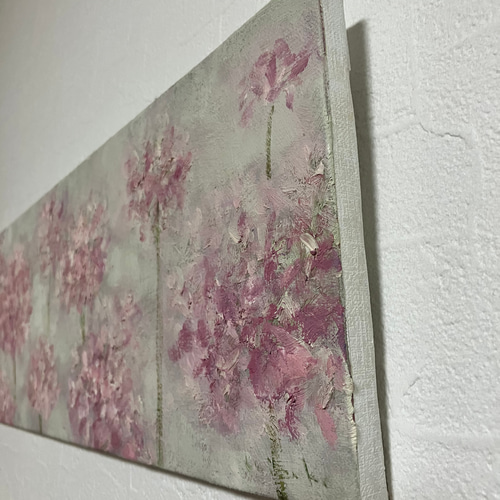 油彩【原画】ピンクのアナベル 絵画 Shizuko Kurokawa 通販 19388750