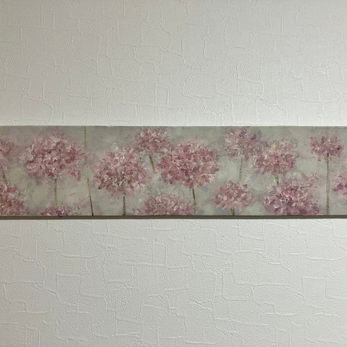 油彩【原画】ピンクのアナベル 絵画 Shizuko Kurokawa 通販 19388750