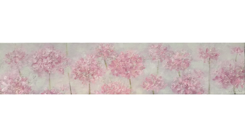 油絵 アナベル 油彩【原画】ピンクのアナベル 絵画 Shizuko Kurokawa 通販