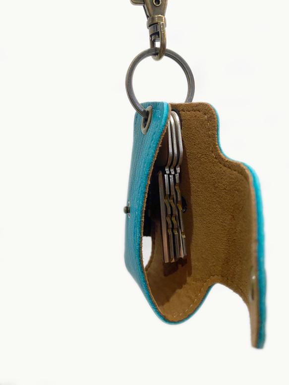 スマートキーケース　茶、キャメル、ベージュ花柄　ストラップ付き（送料込み） 8枚目の画像