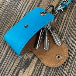 スマートキーケース　グリーン、レッド、ブルー、イエロー　ストラップ付き（送料込み） 5枚目の画像