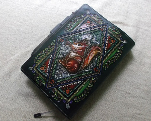 ほぼ日手帳仕様のB6サイズレザー手帳カバー　刻印＆拭き染め ほぼ日手帳仕様 B6サイズレザー手帳カバー 刻印＆拭き染め 手帳カバー