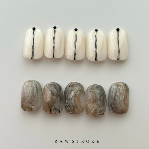 no.97 ネイルチップ RAW STROKE ネイルチップ（つけ爪） luire_nail