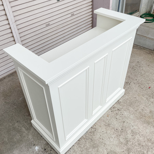 美容室ミニカウンター（W1100クリーム） ネイルサロンレジカウンター