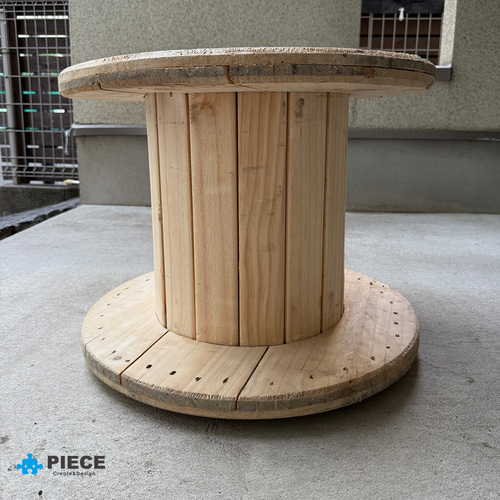 木製ドラム 電線ドラム ケーブルドラム DIY 3-1 直径52cm テーブル