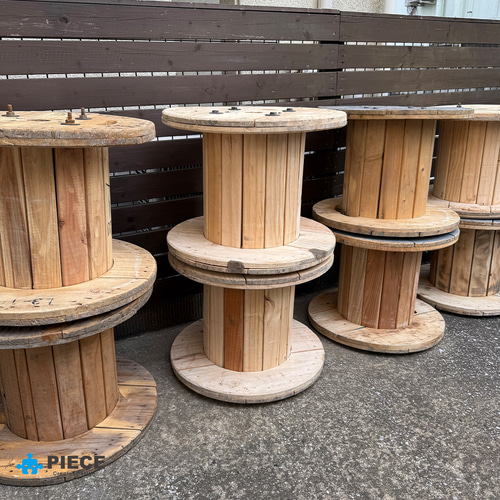 木製ドラム 電線ドラム ケーブルドラム DIY 3-1 直径52cm テーブル