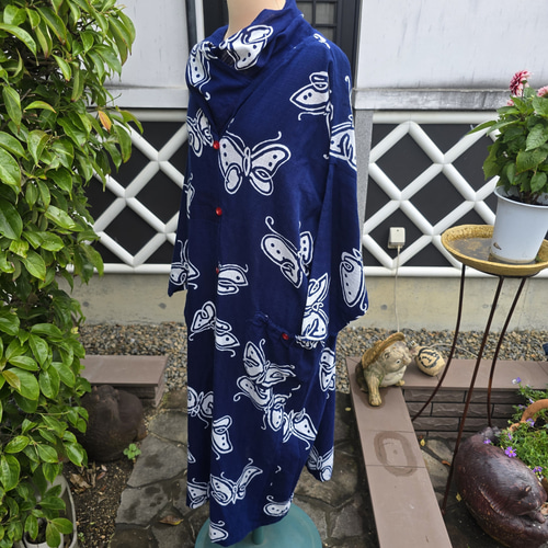 浴衣リメイク 手作り 蝶々の柄 ワンピース ワンピース