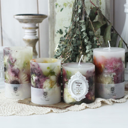 透明ラッピング&紙袋付き☆ボタニカルキャンドルギフト バラ H263