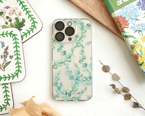 Society6  iPhoneケース  ユーカリ シダ 極楽鳥 赤い花柄 Strawberries Printed iPhone Cases: 15, 14, Pro Max | Society6
